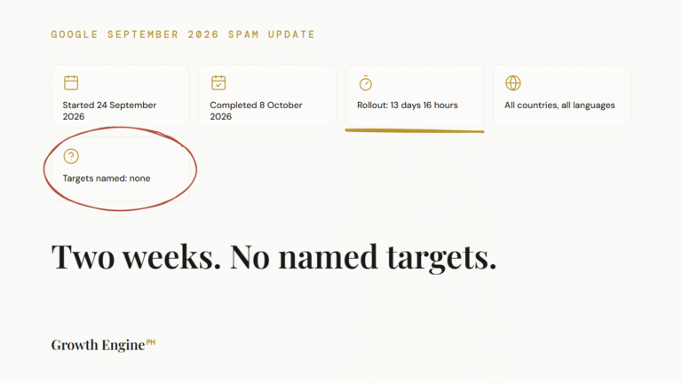 Google September 2026 Spam Update: Two Weeks, No Named Targets, and Rank Trackers You Shouldn’t Trust